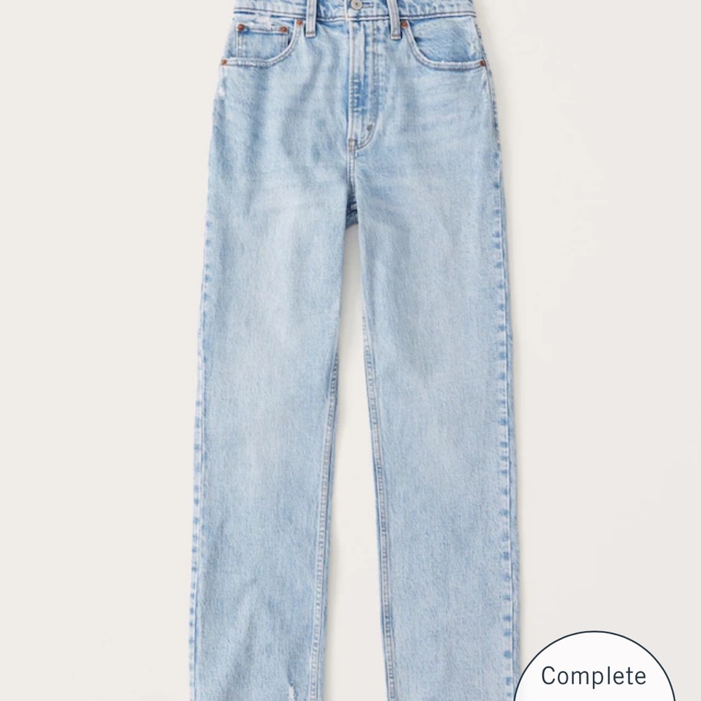 Abercrombie Curve Love 90s Straight Ultra High Rise Light Wash 28 / 6S